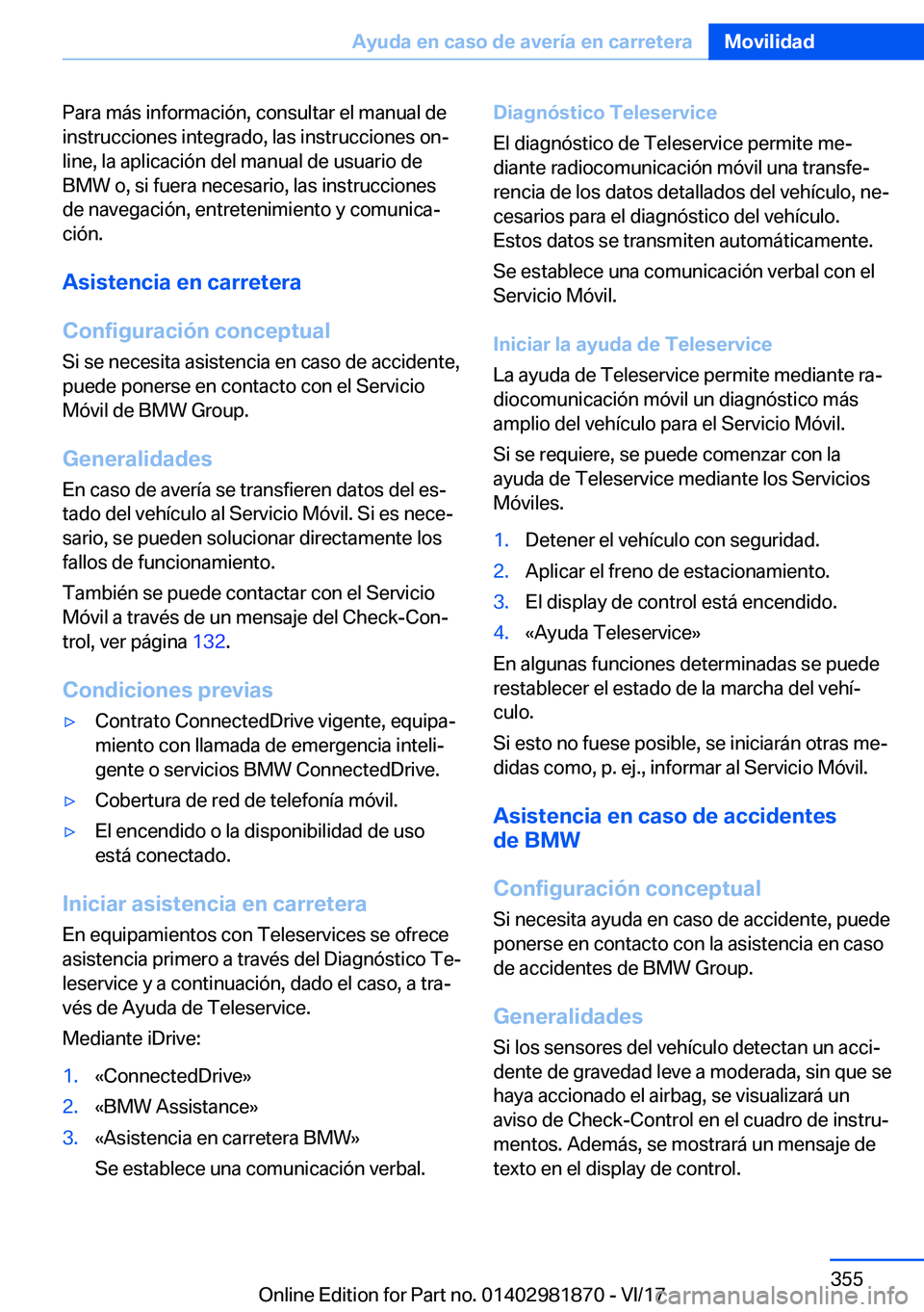 BMW 5 SERIES 2018  Manuales de Empleo (in Spanish) �P�a�r�a� �m�á�s� �i�n�f�o�r�m�a�c�i�