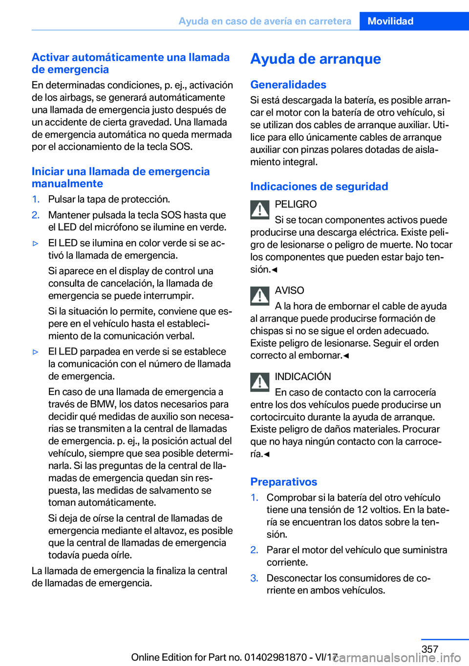 BMW 5 SERIES 2018  Manuales de Empleo (in Spanish) �A�c�t�i�v�a�r��a�u�t�o�m�