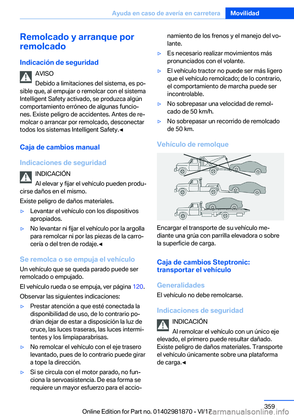 BMW 5 SERIES 2018  Manuales de Empleo (in Spanish) �R�e�m�o�l�c�a�d�o��y��a�r�r�a�n�q�u�e��p�o�r
�r�e�m�o�l�c�a�d�o
�I�n�d�i�c�a�c�i�