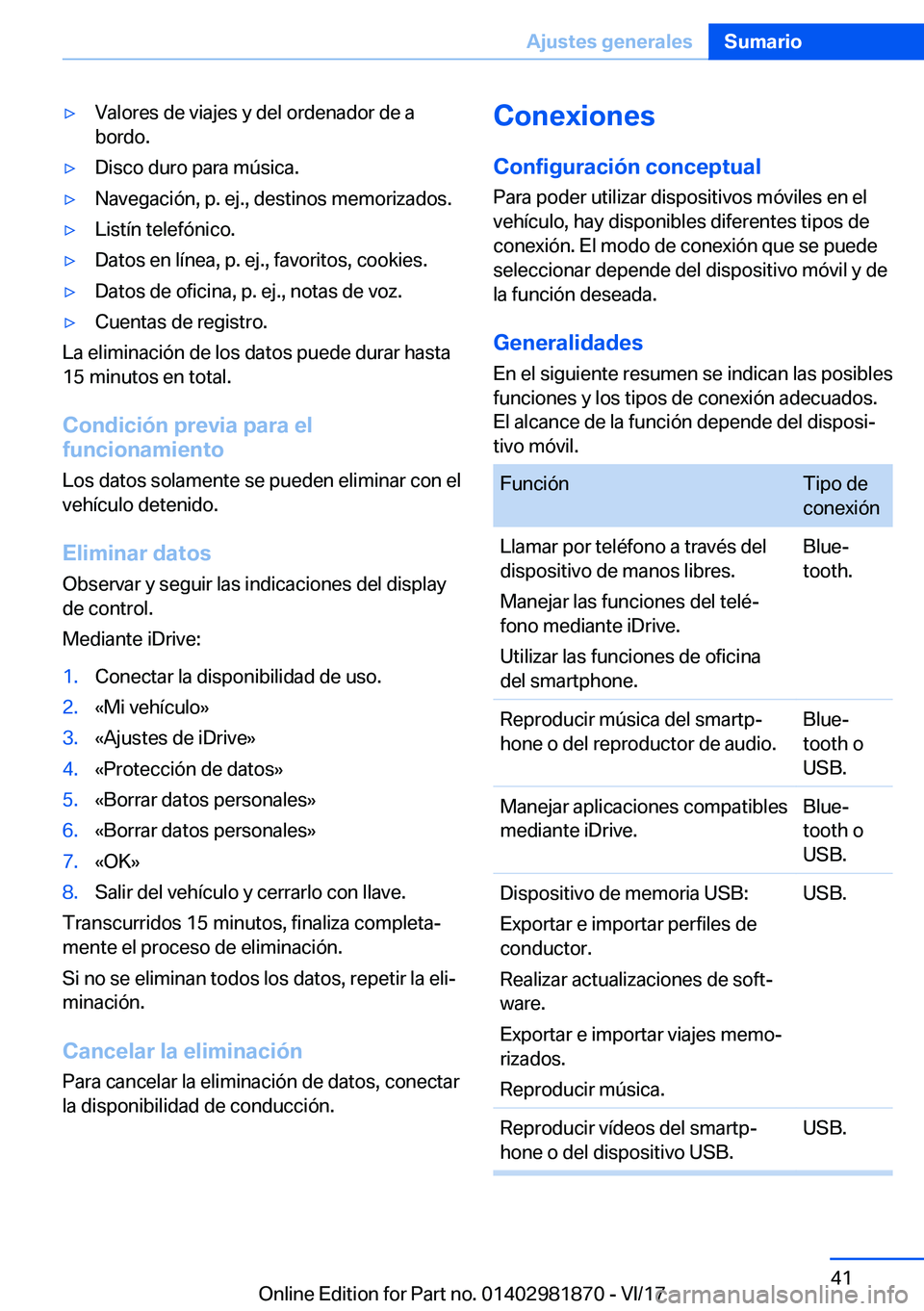 BMW 5 SERIES 2018  Manuales de Empleo (in Spanish) 'y�V�a�l�o�r�e�s� �d�e� �v�i�a�j�e�s� �y� �d�e�l� �o�r�d�e�n�a�d�o�r� �d�e� �a
�b�o�r�d�o�.'y�D�i�s�c�o� �d�u�r�o� �p�a�r�a� �m�