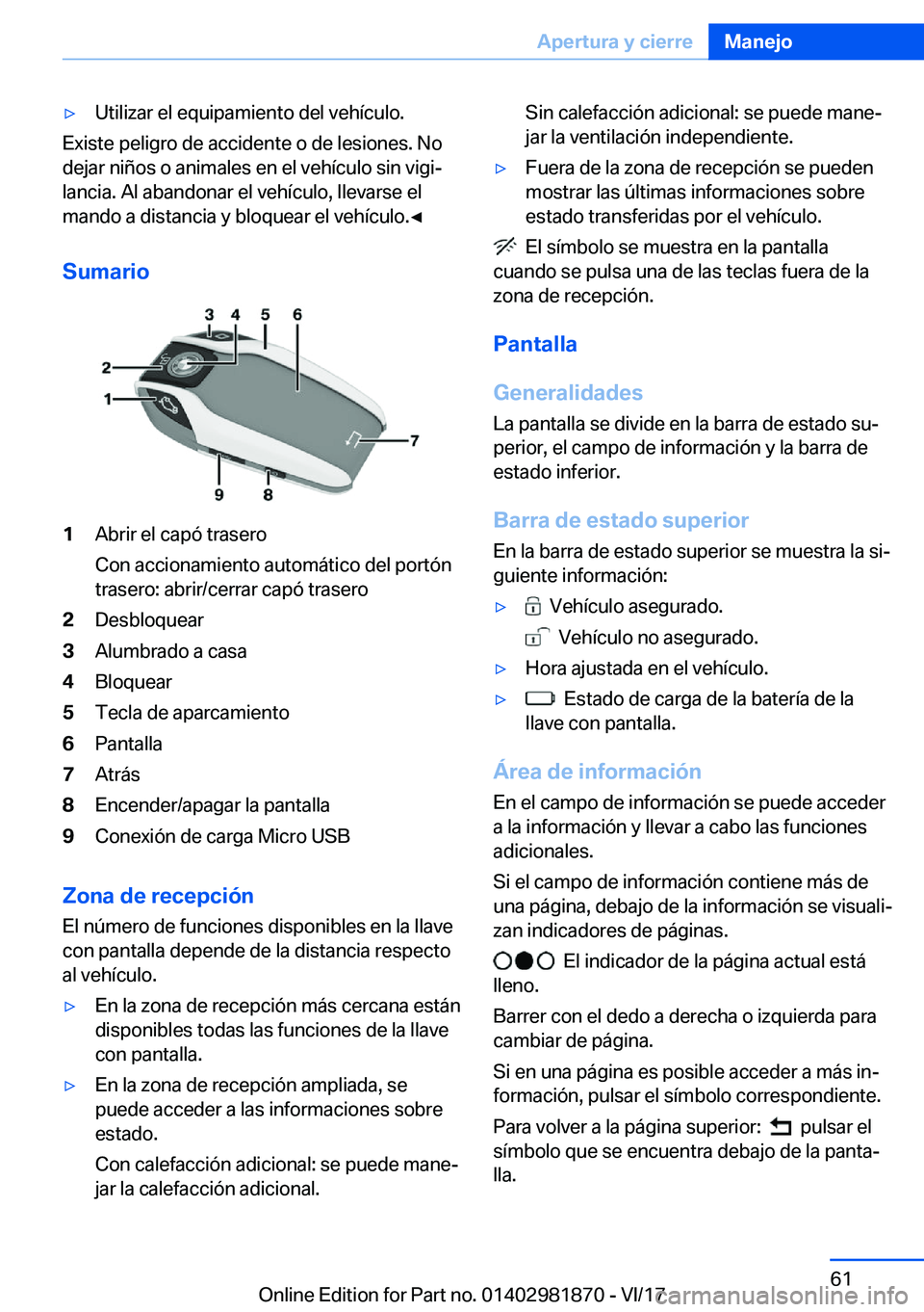 BMW 5 SERIES 2018  Manuales de Empleo (in Spanish) 'y�U�t�i�l�i�z�a�r� �e�l� �e�q�u�i�p�a�m�i�e�n�t�o� �d�e�l� �v�e�h�