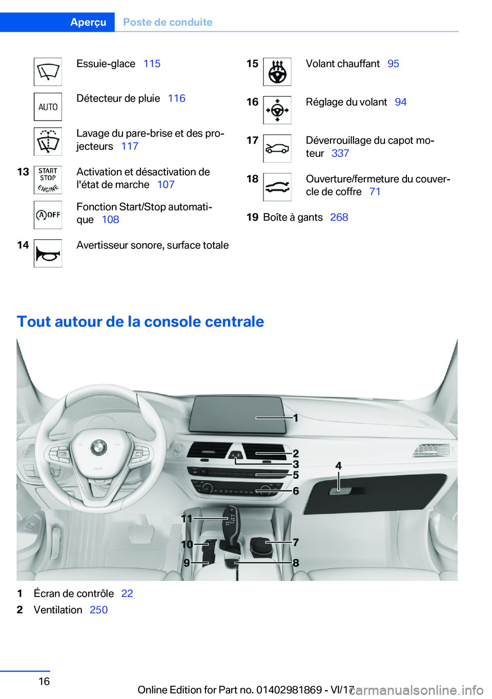 BMW 5 SERIES 2018  Notices Demploi (in French) �E�s�s�u�i�e�-�g�l�a�c�e\_�1�1�5�D�é�t�e�c�t�e�u�r� �d�e� �p�l�u�i�e\_ �1�1�6�L�a�v�a�g�e� �d�u� �p�a�r�e�-�b�r�i�s�e� �e�t� �d�e�s� �p�r�oj
�j�e�c�t�e�u�r�s\_ �1�1�7�1�3�A�c�t�i�v�a�t�i�o�n� 