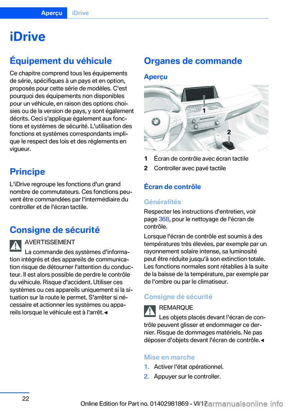 BMW 5 SERIES 2018  Notices Demploi (in French) �i�D�r�i�v�e�