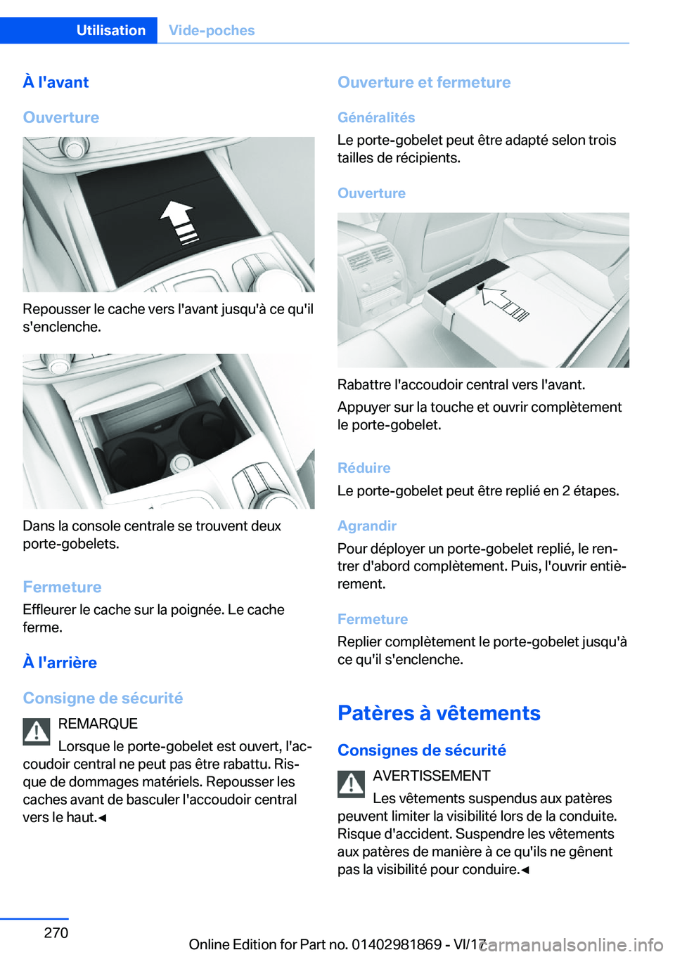 BMW 5 SERIES 2018  Notices Demploi (in French) �