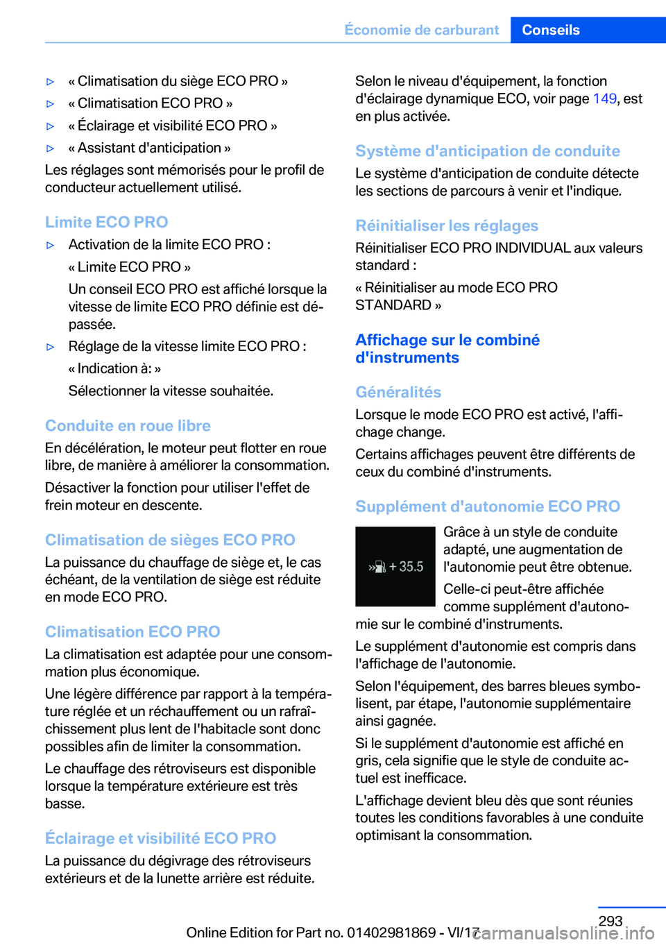 BMW 5 SERIES 2018  Notices Demploi (in French) 'y�k� �C�l�i�m�a�t�i�s�a�t�i�o�n� �d�u� �s�i�è�g�e� �E�C�O� �P�R�O� �{'y�k� �C�l�i�m�a�t�i�s�a�t�i�o�n� �E�C�O� �P�R�O� �{'y�k� �É�c�l�a�i�r�a�g�e� �e�t� �v�i�s�i�b�i�l�i�t�é� �E�C�O� �