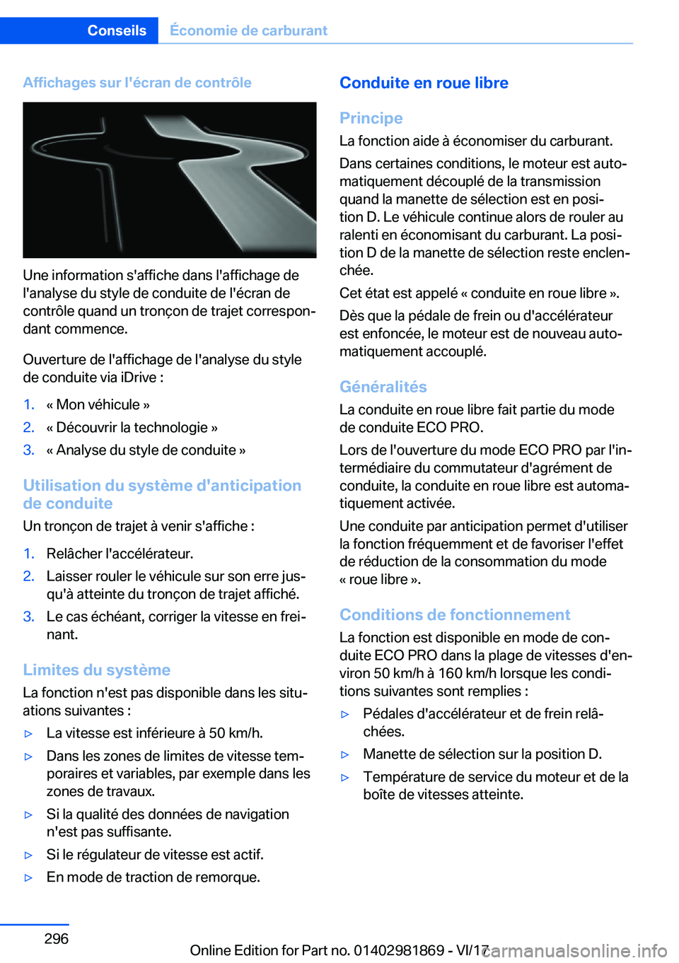 BMW 5 SERIES 2018  Notices Demploi (in French) �A�f�f�i�c�h�a�g�e�s��s�u�r��l�'�é�c�r�a�n��d�e��c�o�n�t�r�