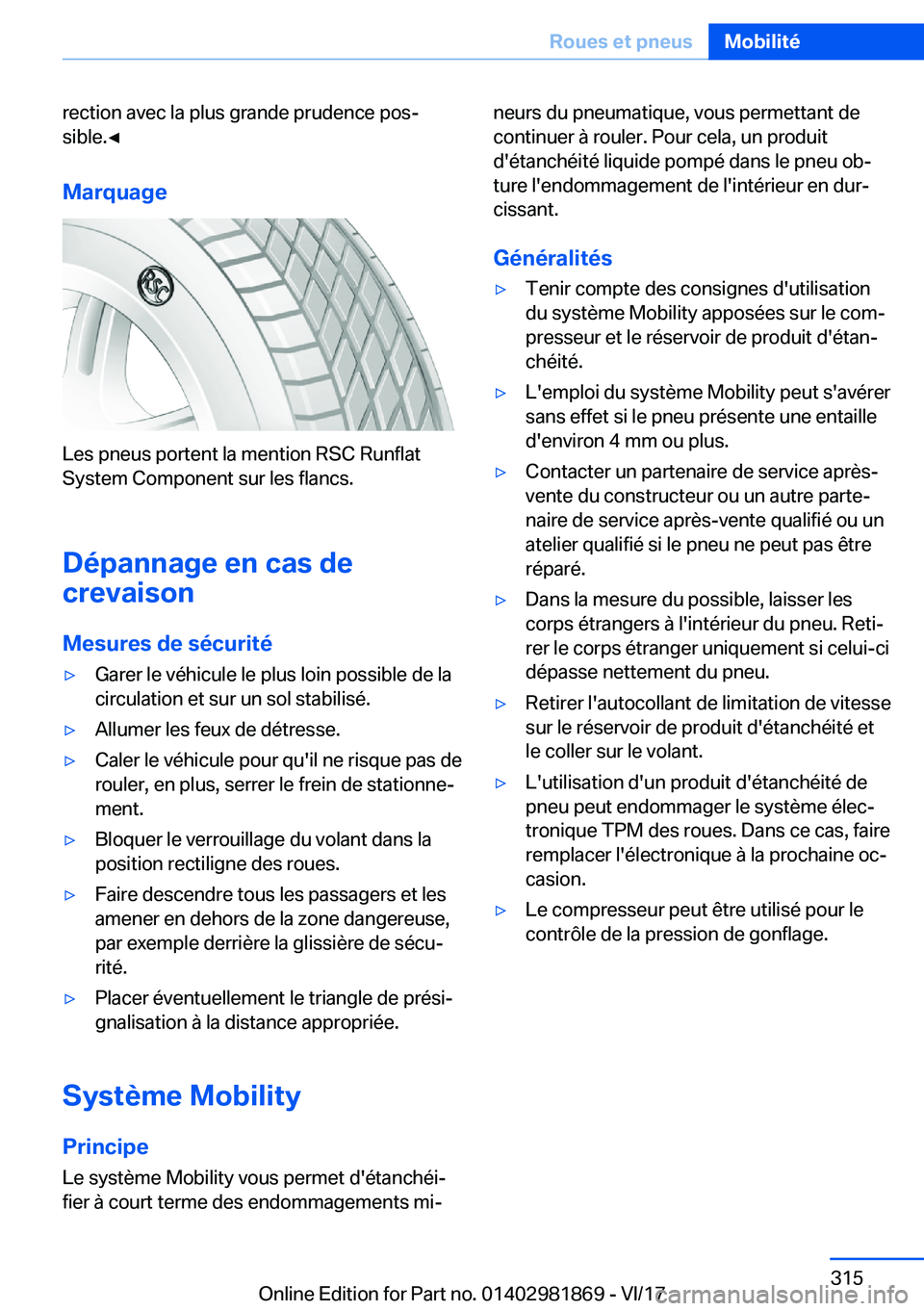 BMW 5 SERIES 2018  Notices Demploi (in French) �r�e�c�t�i�o�n� �a�v�e�c� �l�a� �p�l�u�s� �g�r�a�n�d�e� �p�r�u�d�e�n�c�e� �p�o�sj�s�i�b�l�e�.'
