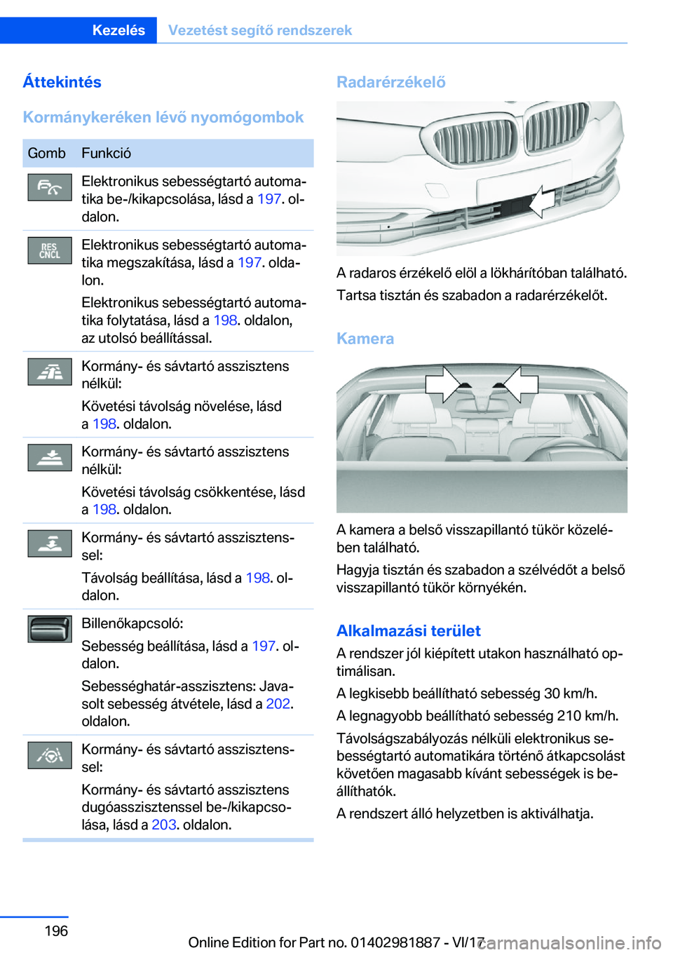 BMW 5 SERIES 2018  Kezelési útmutató (in Hungarian) �