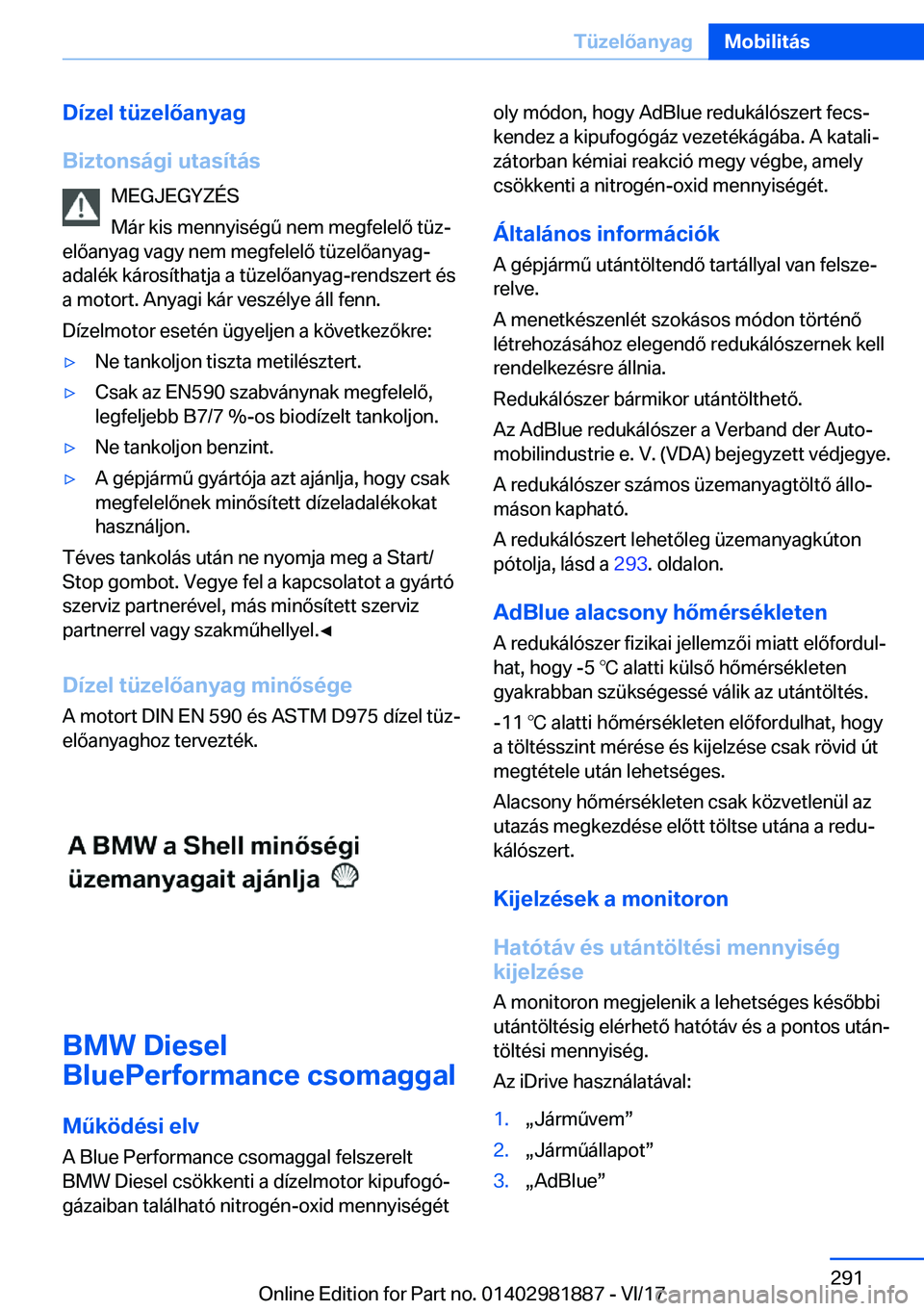 BMW 5 SERIES 2018  Kezelési útmutató (in Hungarian) �D�