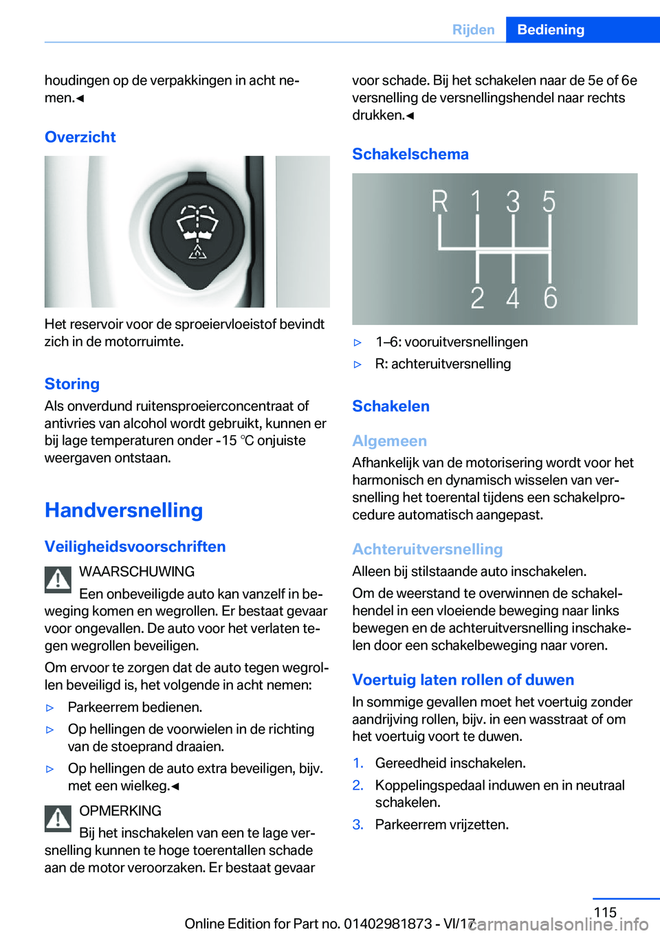 BMW 5 SERIES 2018  Instructieboekjes (in Dutch) �h�o�u�d�i�n�g�e�n� �o�p� �d�e� �v�e�r�p�a�k�k�i�n�g�e�n� �i�n� �a�c�h�t� �n�e#j
�m�e�n�.'