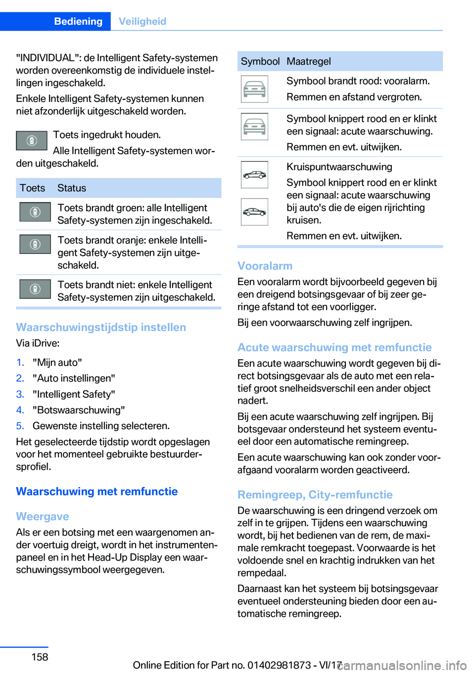 BMW 5 SERIES 2018  Instructieboekjes (in Dutch) �"�I�N�D�I�V�I�D�U�A�L�"�:� �d�e� �I�n�t�e�l�l�i�g�e�n�t� �S�a�f�e�t�y�-�s�y�s�t�e�m�e�n
�w�o�r�d�e�n� �o�v�e�r�e�e�n�k�o�m�s�t�i�g� �d�e� �i�n�d�i�v�i�d�u�e�l�e� �i�n�s�t�e�l#j
�l�i�n�g�e�n� 