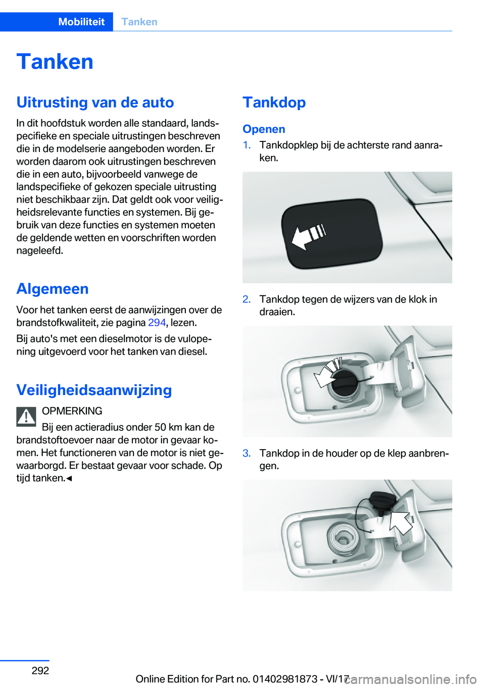 BMW 5 SERIES 2018  Instructieboekjes (in Dutch) �T�a�n�k�e�n�U�i�t�r�u�s�t�i�n�g��v�a�n��d�e��a�u�t�o�I�n� �d�i�t� �h�o�o�f�d�s�t�u�k� �w�o�r�d�e�n� �a�l�l�e� �s�t�a�n�d�a�a�r�d�,� �l�a�n�d�s#j
�p�e�c�i�f�i�e�k�e� �e�n� �s�p�e�c�i�a�l�e� �u�i�t�
