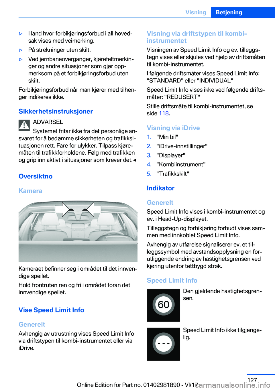 BMW 5 SERIES 2018  InstruksjonsbØker (in Norwegian) 'y�I� �l�a�n�d� �h�v�o�r� �f�o�r�b�i�k�j�