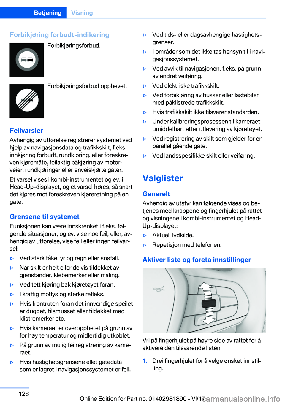 BMW 5 SERIES 2018  InstruksjonsbØker (in Norwegian) �F�o�r�b�i�k�j�