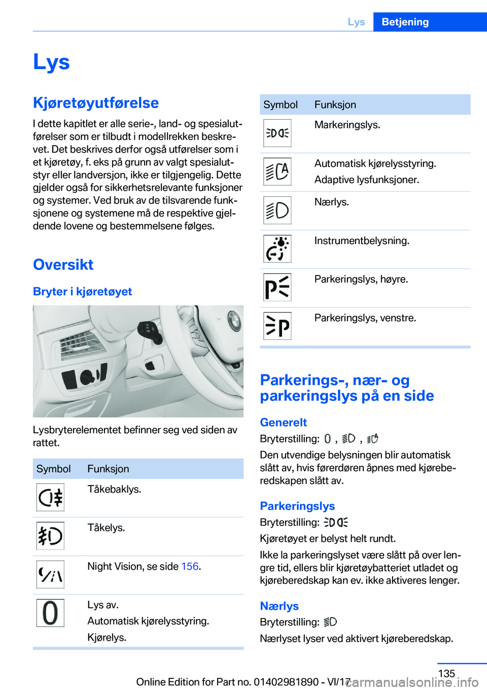 BMW 5 SERIES 2018  InstruksjonsbØker (in Norwegian) �L�y�s�K�j�