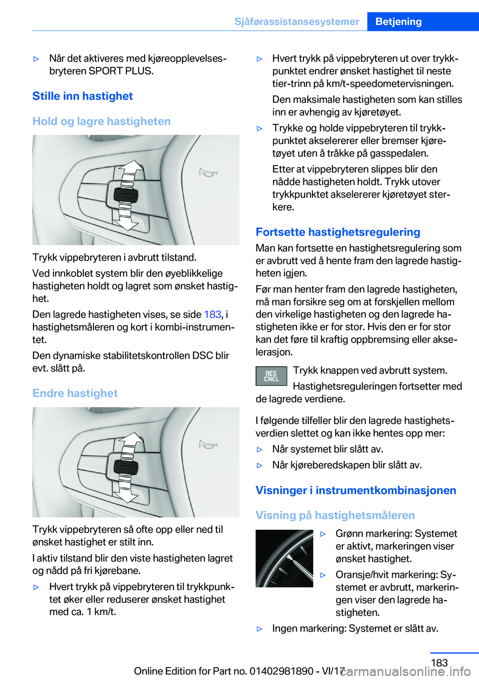 BMW 5 SERIES 2018  InstruksjonsbØker (in Norwegian) 'y�N�å�r� �d�e�t� �a�k�t�i�v�e�r�e�s� �m�e�d� �k�j�