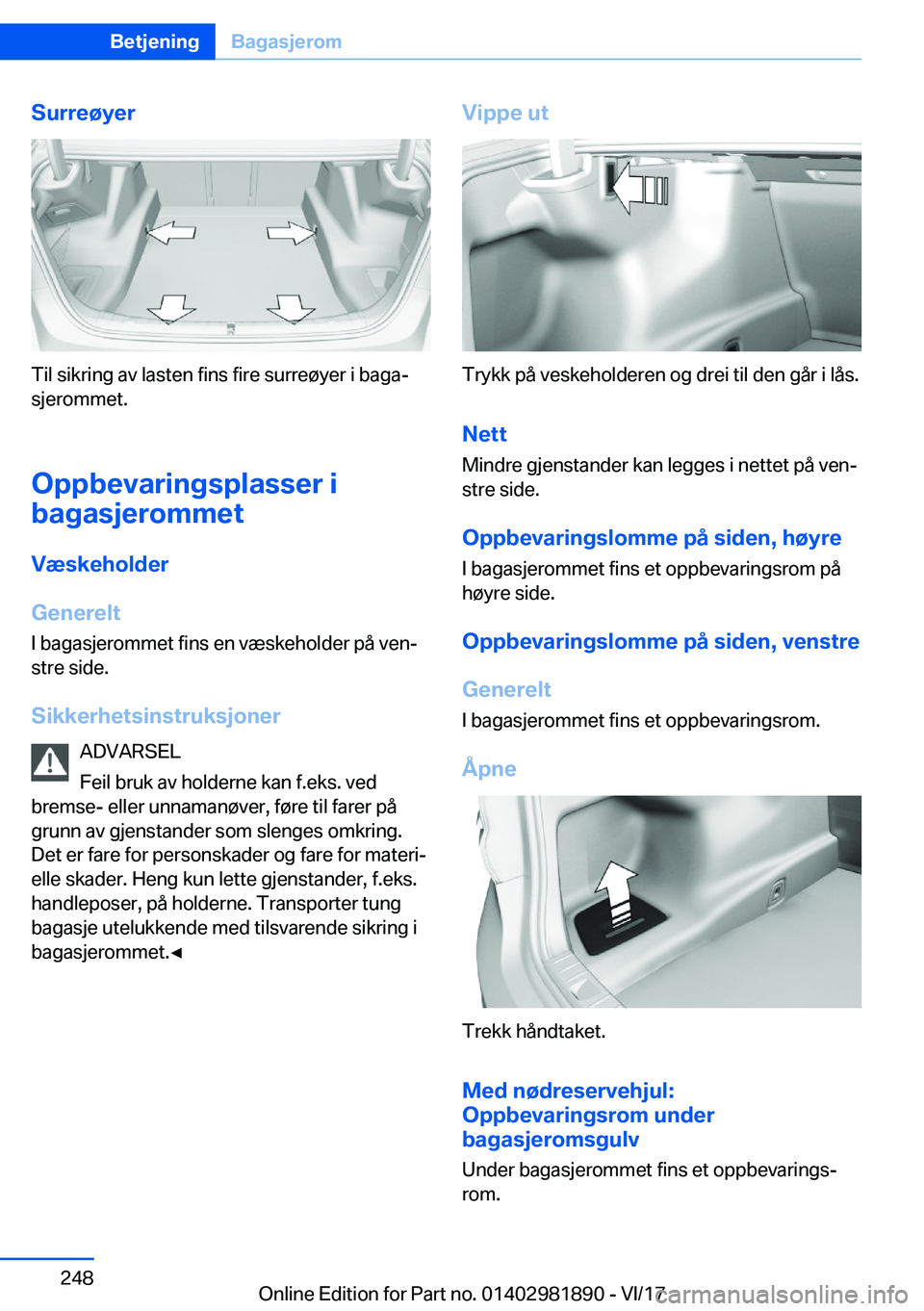 BMW 5 SERIES 2018  InstruksjonsbØker (in Norwegian) �S�u�r�r�e�