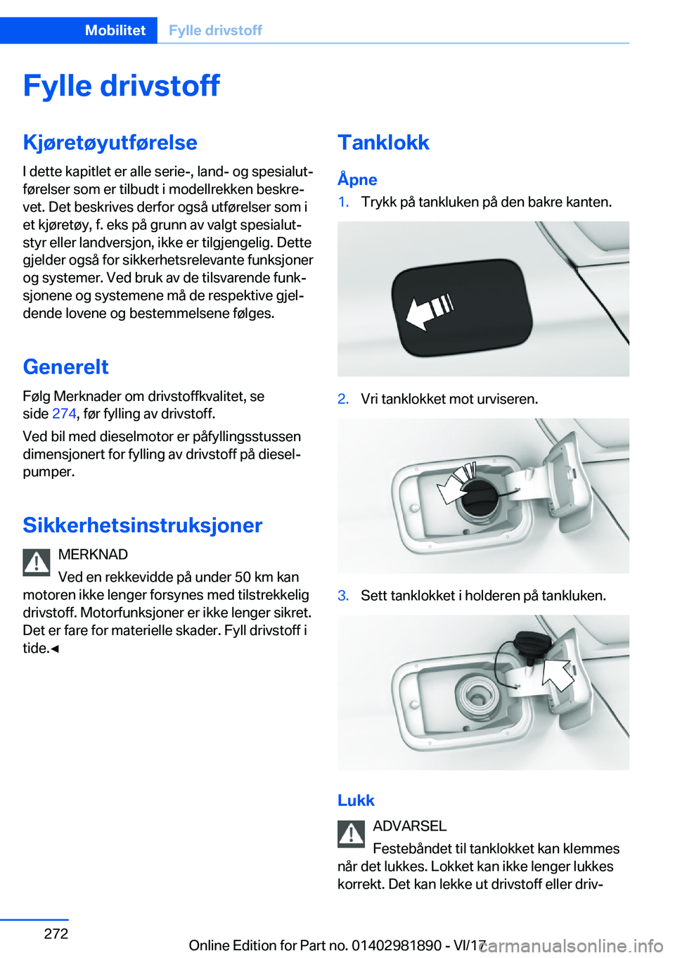 BMW 5 SERIES 2018  InstruksjonsbØker (in Norwegian) �F�y�l�l�e��d�r�i�v�s�t�o�f�f�K�j�