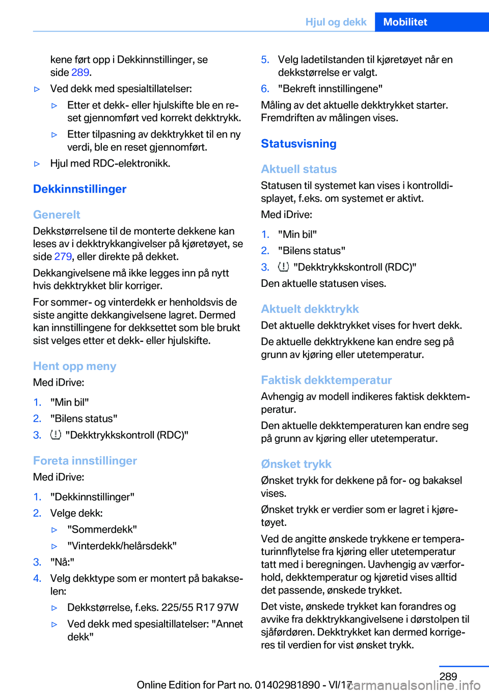 BMW 5 SERIES 2018  InstruksjonsbØker (in Norwegian) �k�e�n�e� �f�