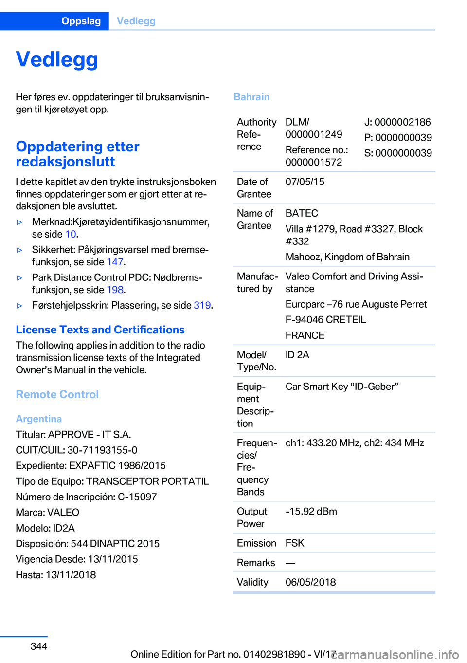 BMW 5 SERIES 2018  InstruksjonsbØker (in Norwegian) �V�e�d�l�e�g�g�H�e�r� �f�