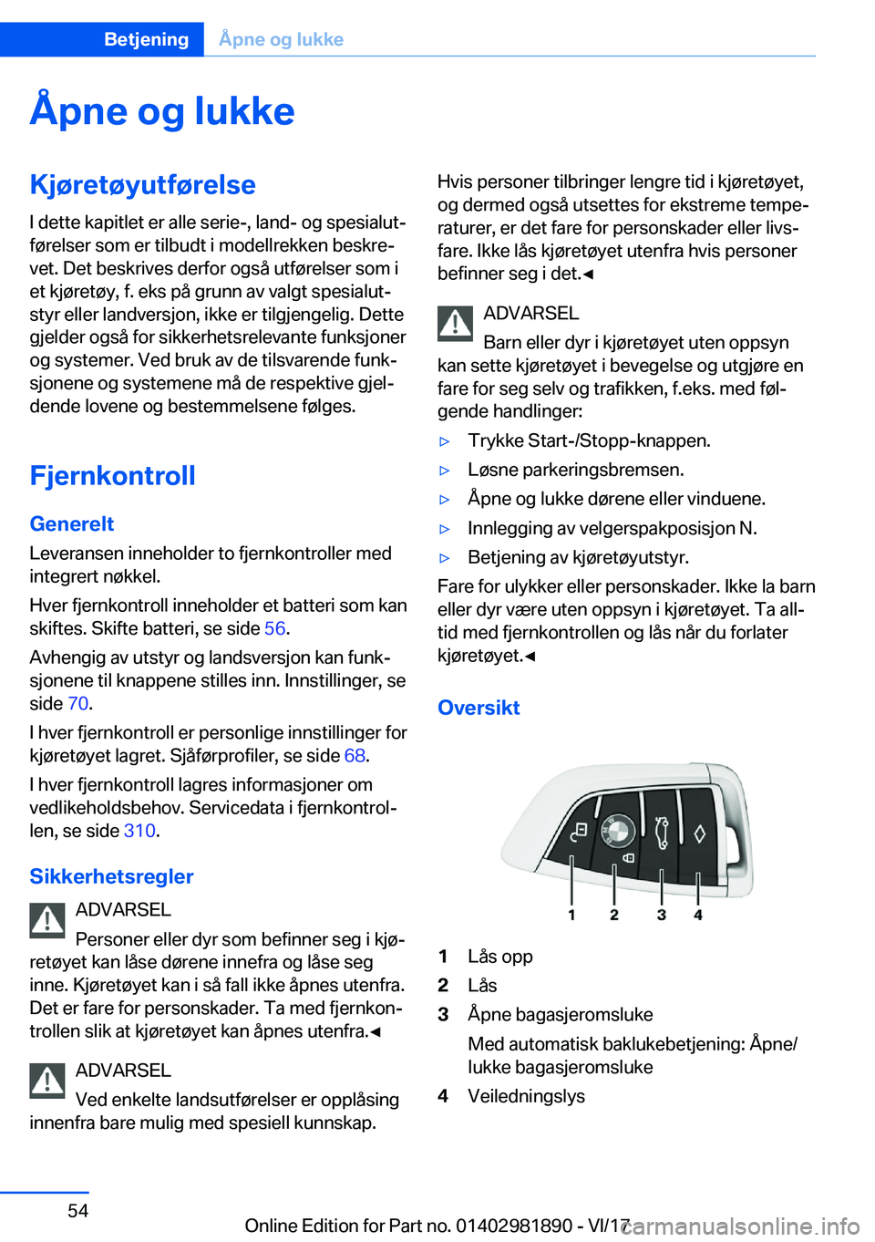 BMW 5 SERIES 2018  InstruksjonsbØker (in Norwegian) �