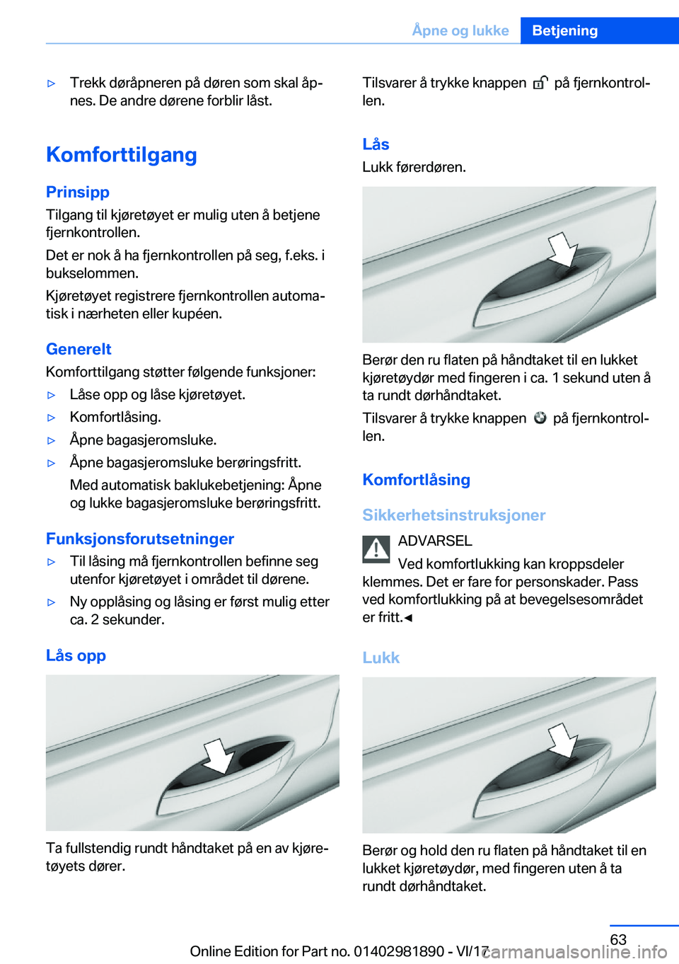 BMW 5 SERIES 2018  InstruksjonsbØker (in Norwegian) 'y�T�r�e�k�k� �d�