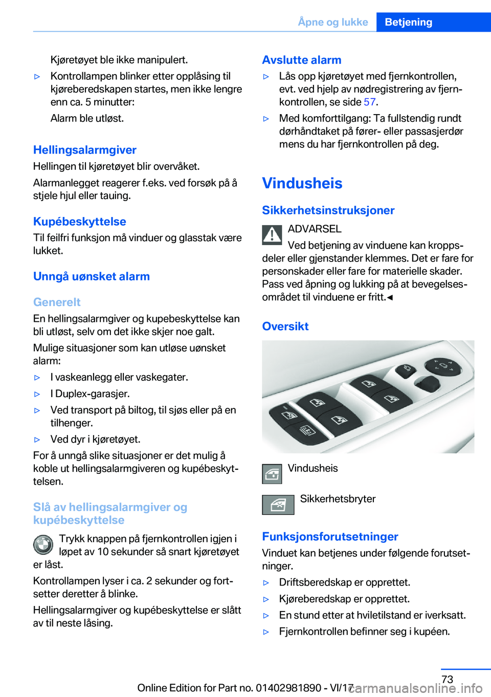 BMW 5 SERIES 2018  InstruksjonsbØker (in Norwegian) �K�j�