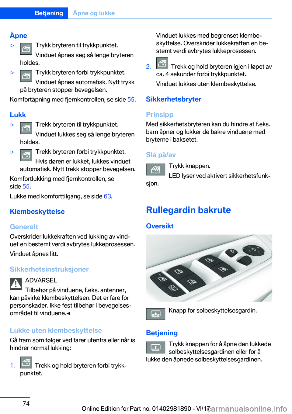 BMW 5 SERIES 2018  InstruksjonsbØker (in Norwegian) �