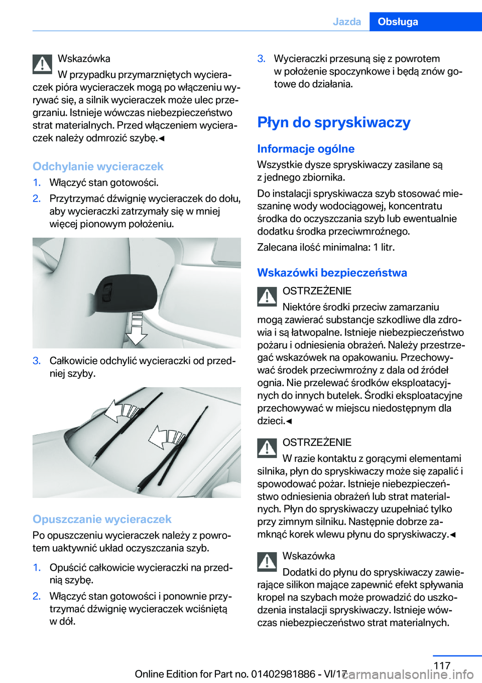 BMW 5 SERIES 2018  Instrukcja obsługi (in Polish) �W�s�k�a�z�