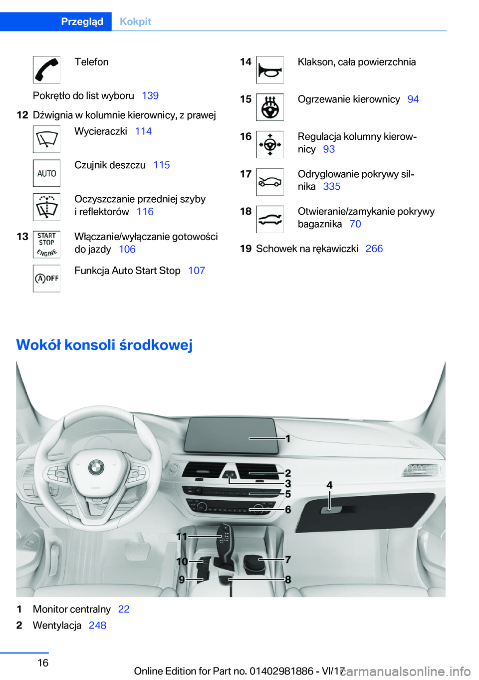 BMW 5 SERIES 2018  Instrukcja obsługi (in Polish) �T�e�l�e�f�o�n�P�o�k�r�