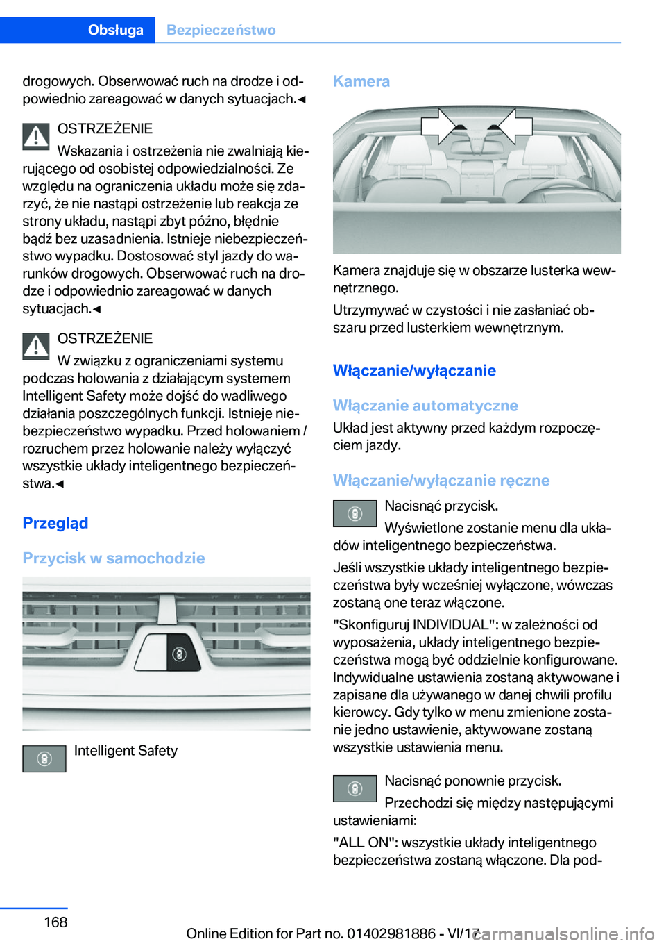 BMW 5 SERIES 2018  Instrukcja obsługi (in Polish) �d�r�o�g�o�w�y�c�h�.� �O�b�s�e�r�w�o�w�a�