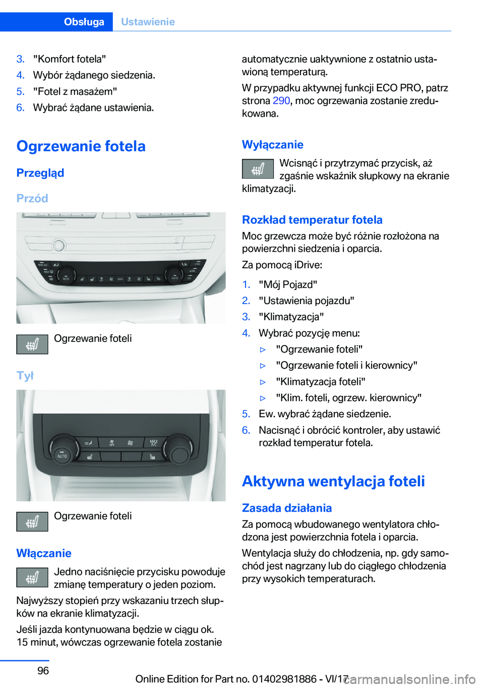BMW 5 SERIES 2018  Instrukcja obsługi (in Polish) �3�.�"�K�o�m�f�o�r�t� �f�o�t�e�l�a�"�4�.�W�y�b�