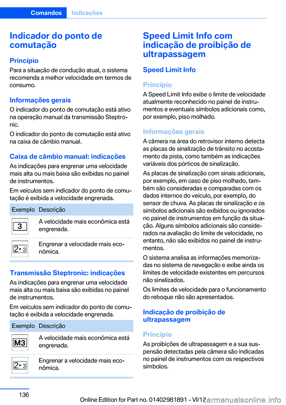 BMW 5 SERIES 2018  Manual do condutor (in Portuguese) �I�n�d�i�c�a�d�o�r��d�o��p�o�n�t�o��d�e
�c�o�m�u�t�a�