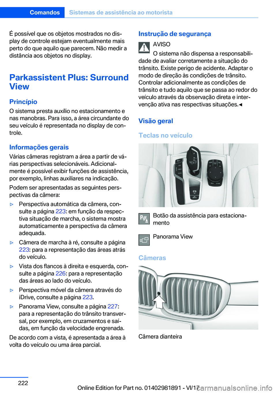 BMW 5 SERIES 2018  Manual do condutor (in Portuguese) �É� �p�o�s�s�