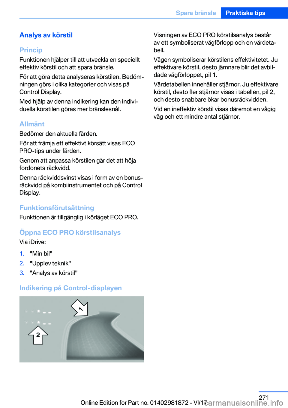 BMW 5 SERIES 2018  InstruktionsbÖcker (in Swedish) �A�n�a�l�y�s��a�v��k�