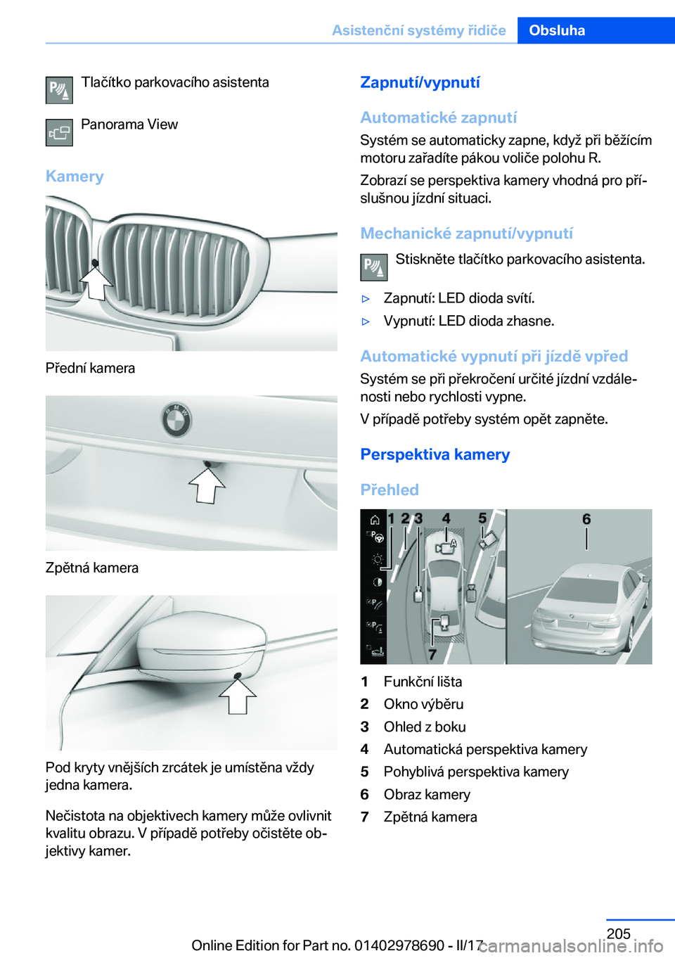 BMW 5 SERIES 2017  Návod na použití (in Czech) �T�l�a�č�