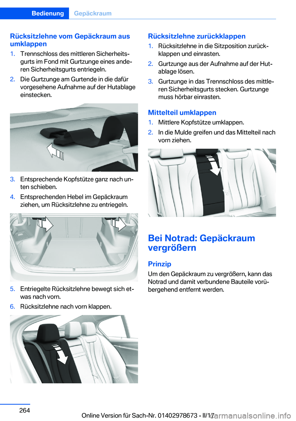 BMW 5 SERIES 2017  Betriebsanleitungen (in German) �R�