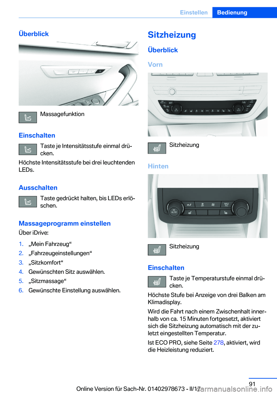 BMW 5 SERIES 2017  Betriebsanleitungen (in German) �