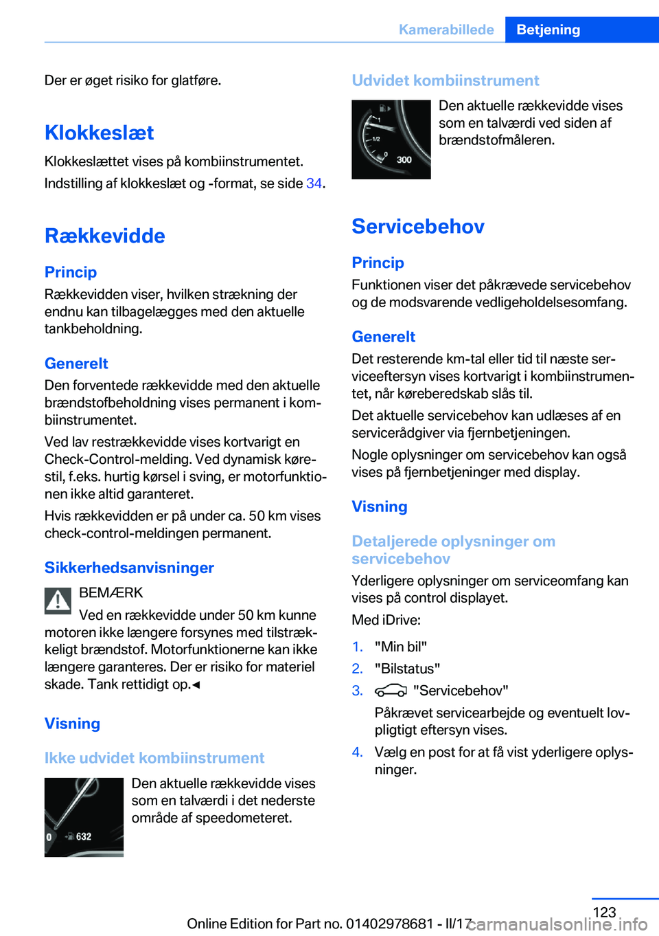 BMW 5 SERIES 2017  InstruktionsbØger (in Danish) �D�e�r� �e�r� �