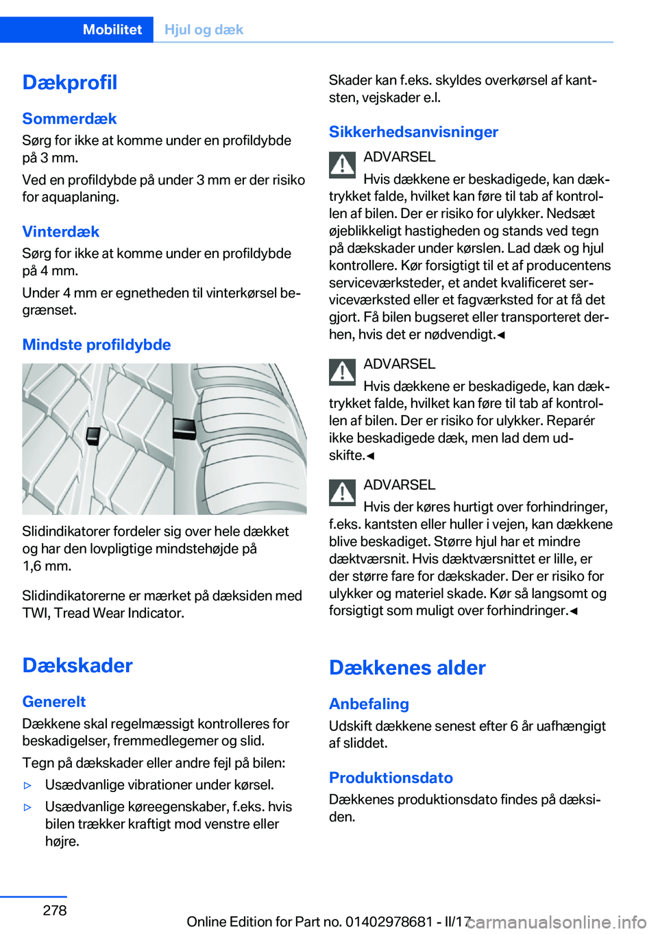 BMW 5 SERIES 2017  InstruktionsbØger (in Danish) �D�æ�k�p�r�o�f�i�l�S�o�m�m�e�r�d�æ�k
�S�