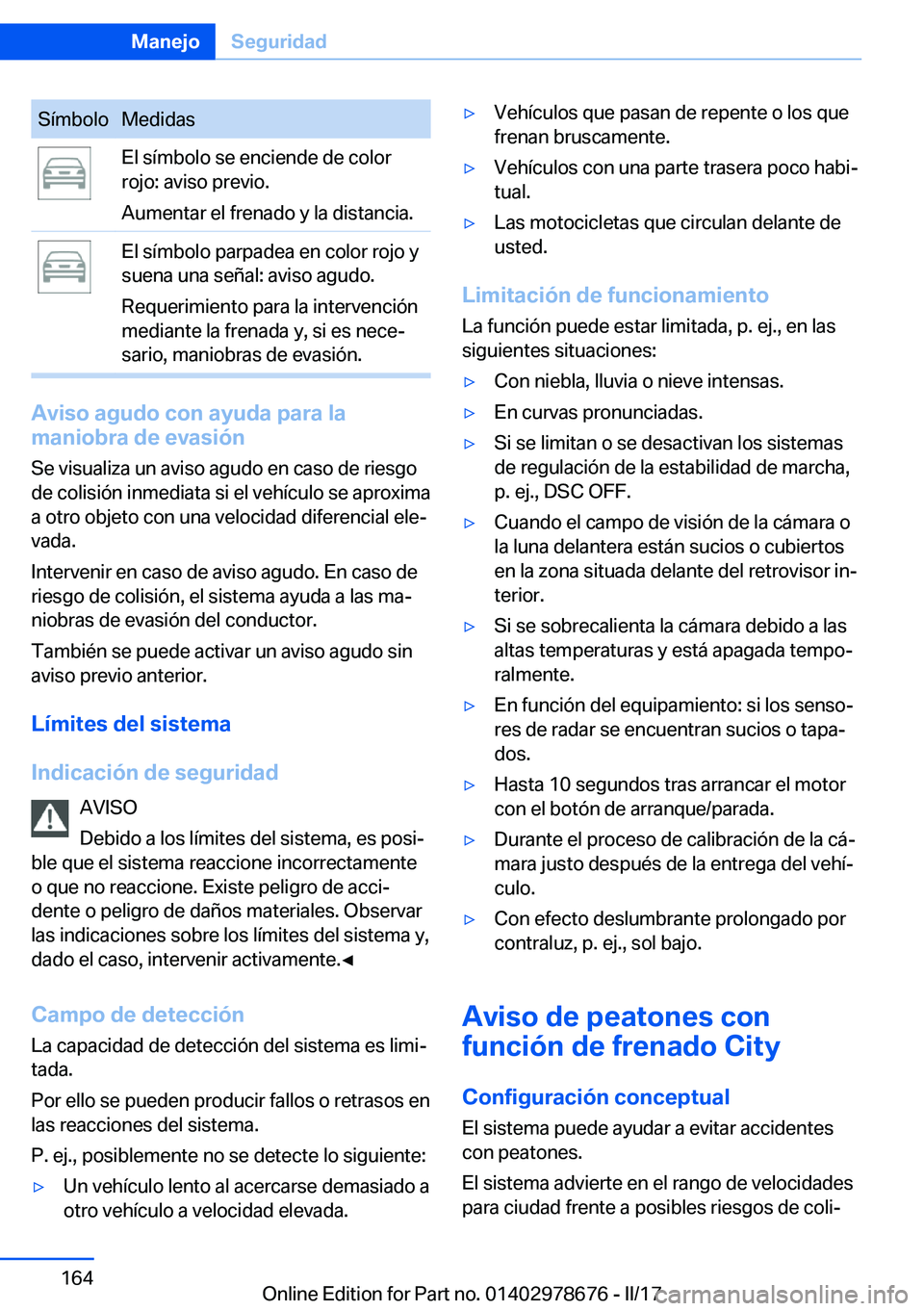 BMW 5 SERIES 2017  Manuales de Empleo (in Spanish) �S�