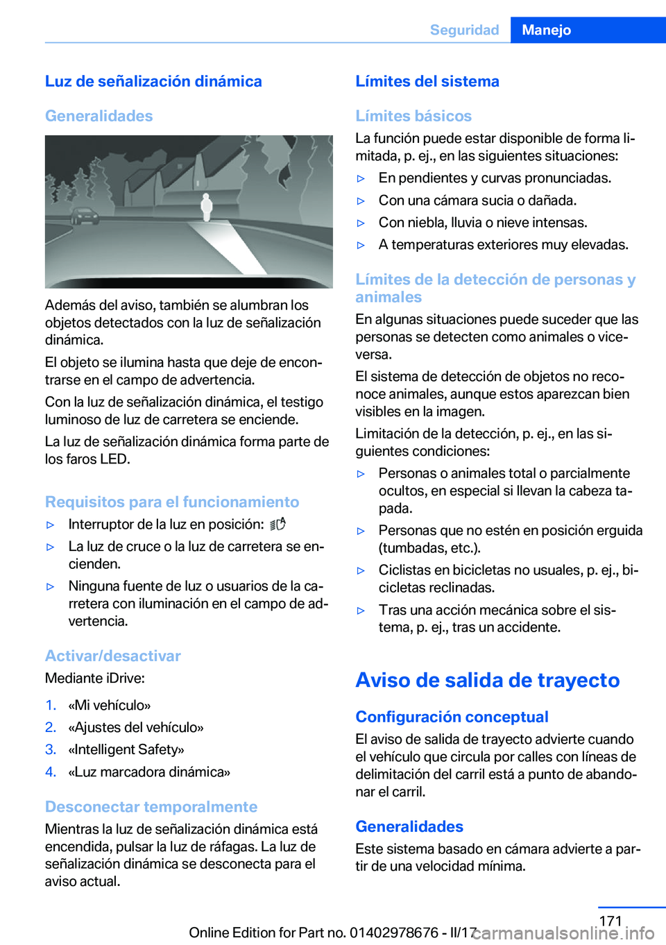 BMW 5 SERIES 2017  Manuales de Empleo (in Spanish) �L�u�z��d�e��s�e�