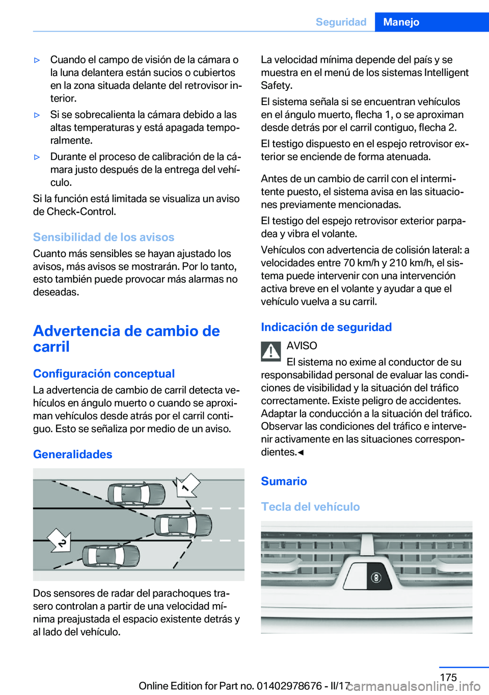 BMW 5 SERIES 2017  Manuales de Empleo (in Spanish) 'y�C�u�a�n�d�o� �e�l� �c�a�m�p�o� �d�e� �v�i�s�i�
