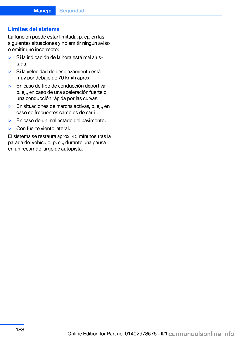 BMW 5 SERIES 2017  Manuales de Empleo (in Spanish) �L�