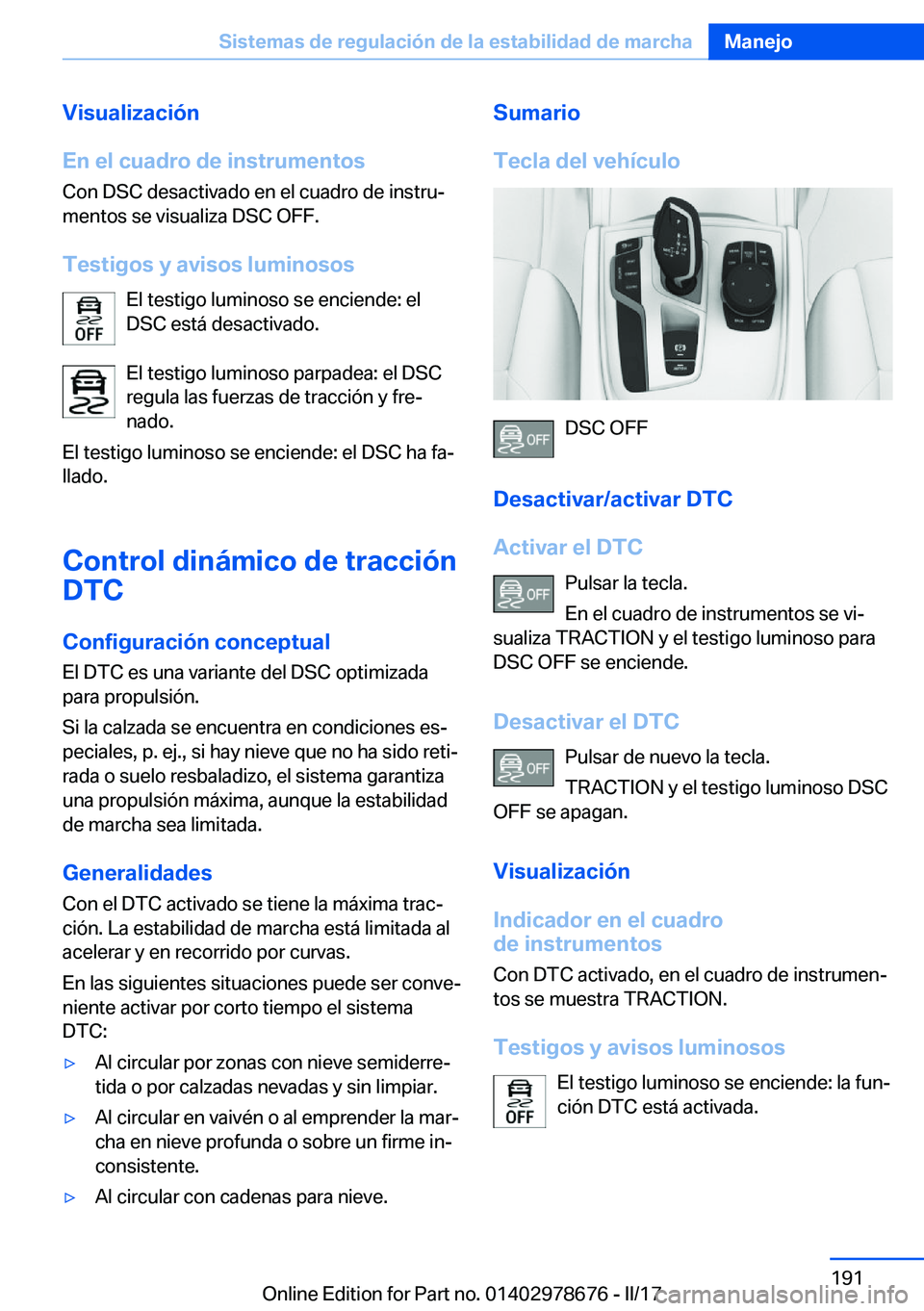 BMW 5 SERIES 2017  Manuales de Empleo (in Spanish) �V�i�s�u�a�l�i�z�a�c�i�