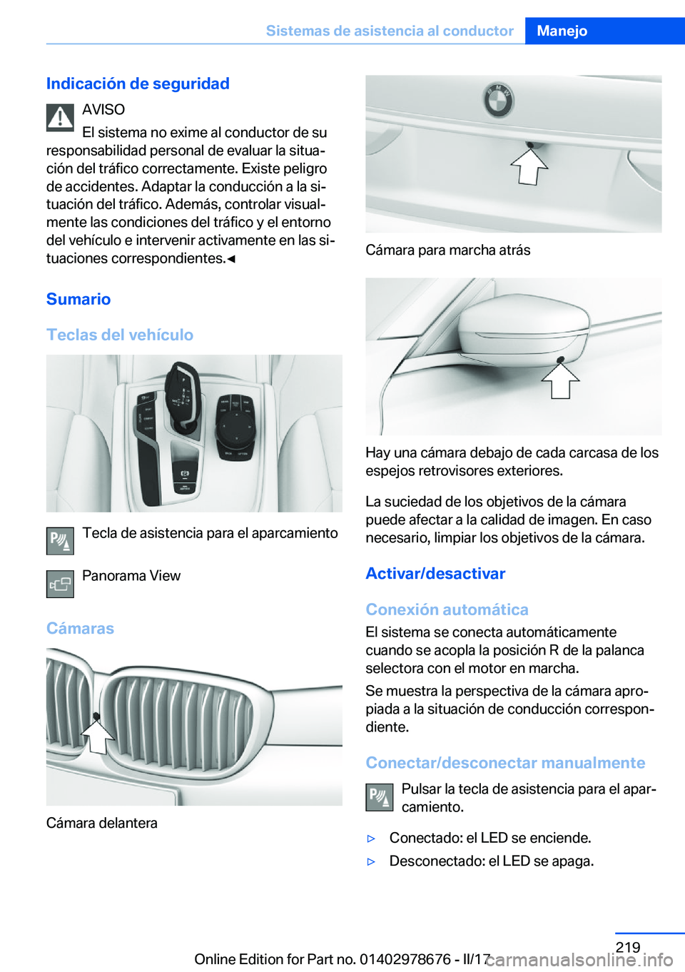 BMW 5 SERIES 2017  Manuales de Empleo (in Spanish) �I�n�d�i�c�a�c�i�