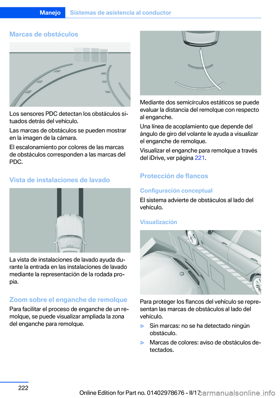 BMW 5 SERIES 2017  Manuales de Empleo (in Spanish) �M�a�r�c�a�s��d�e��o�b�s�t�