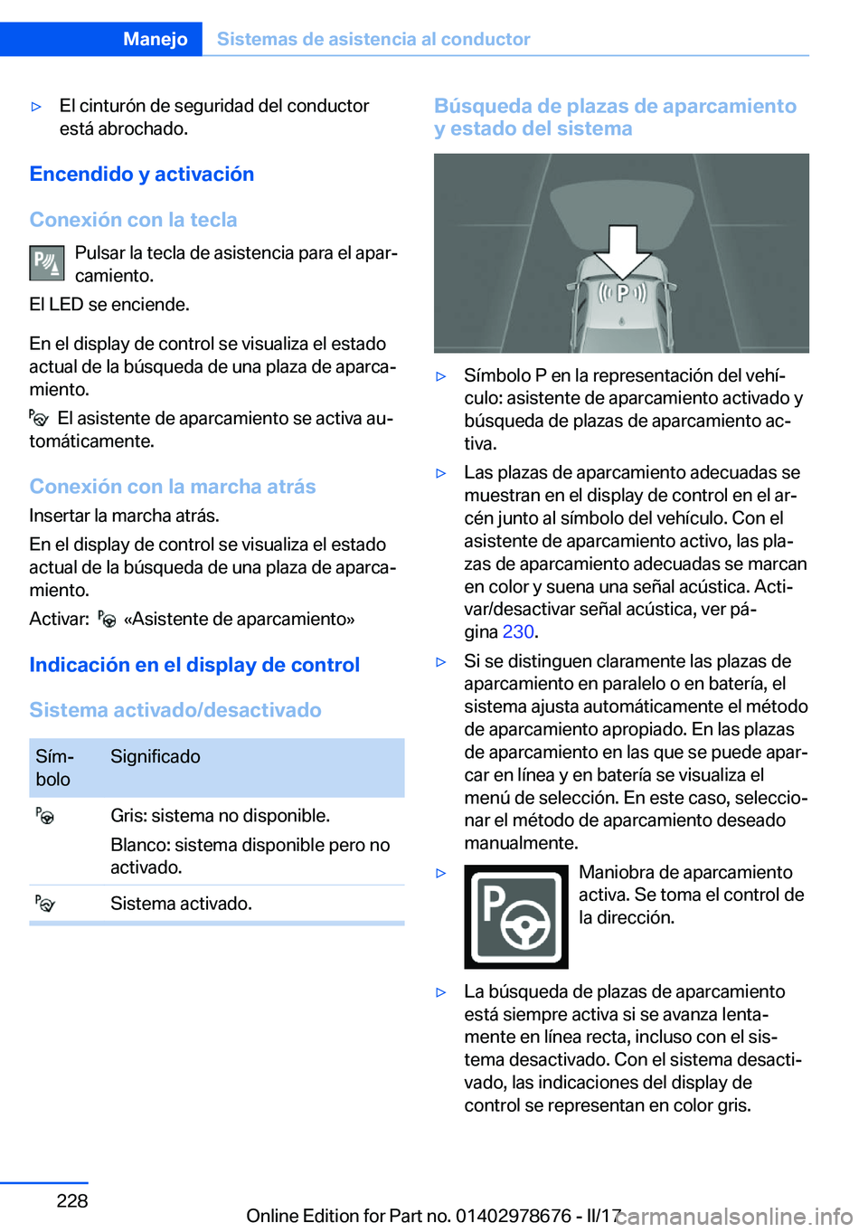 BMW 5 SERIES 2017  Manuales de Empleo (in Spanish) 'y�E�l� �c�i�n�t�u�r�