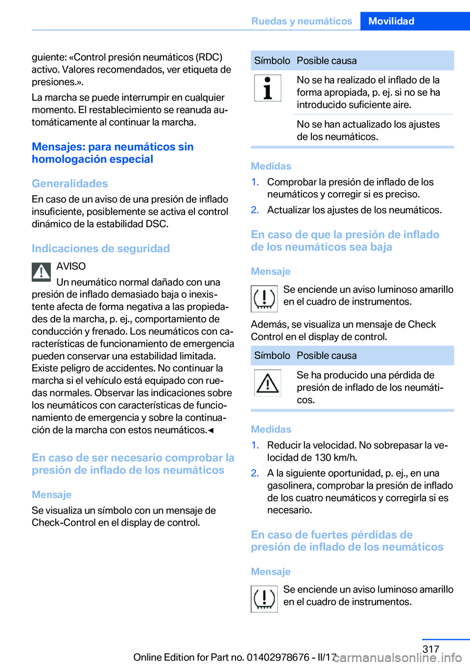 BMW 5 SERIES 2017  Manuales de Empleo (in Spanish) �g�u�i�e�n�t�e�:� �«�C�o�n�t�r�o�l� �p�r�e�s�i�