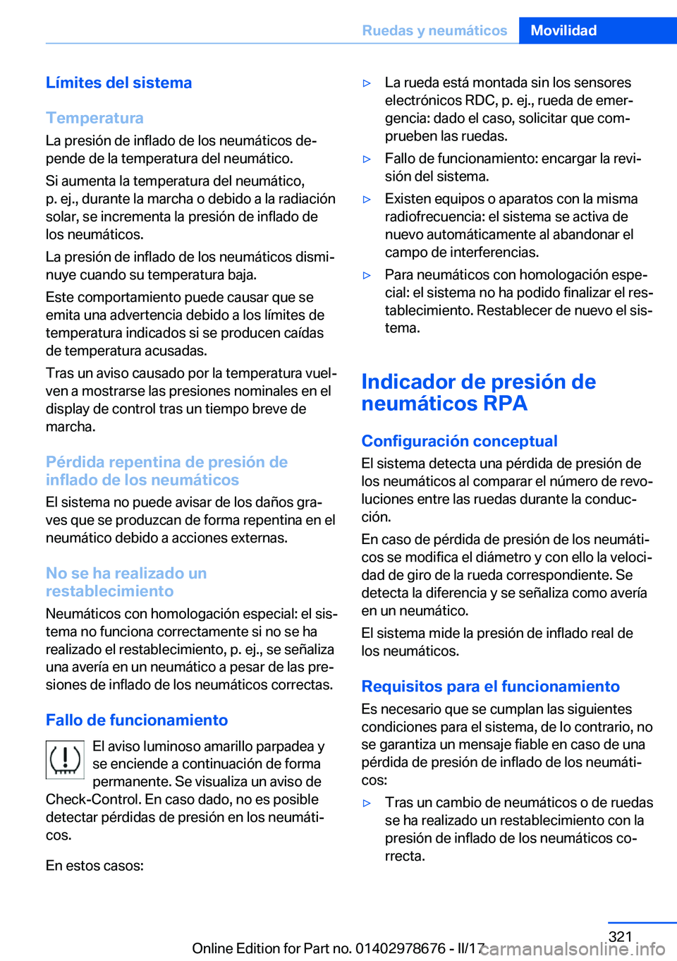 BMW 5 SERIES 2017  Manuales de Empleo (in Spanish) �L�